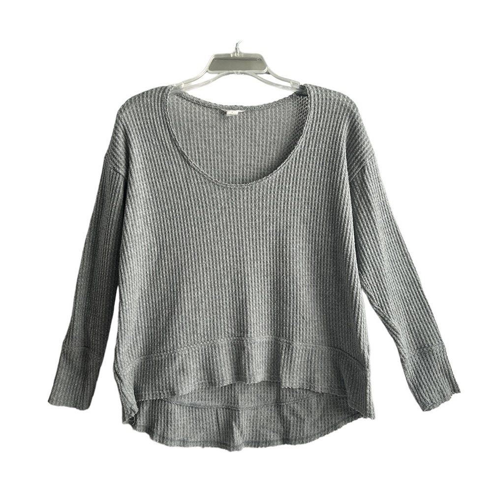 Nordstrom Caslon Hi/Lo waffle Knit Top